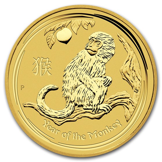 2016 Australia 1/20 oz Gold Lunar Monkey BU 2016 Australia 1/20 oz Gold Lunar Monkey BU